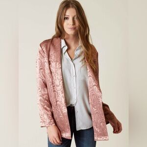 Free People Silky Printed Blazer